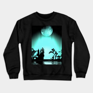 Asia night silhouettes Crewneck Sweatshirt